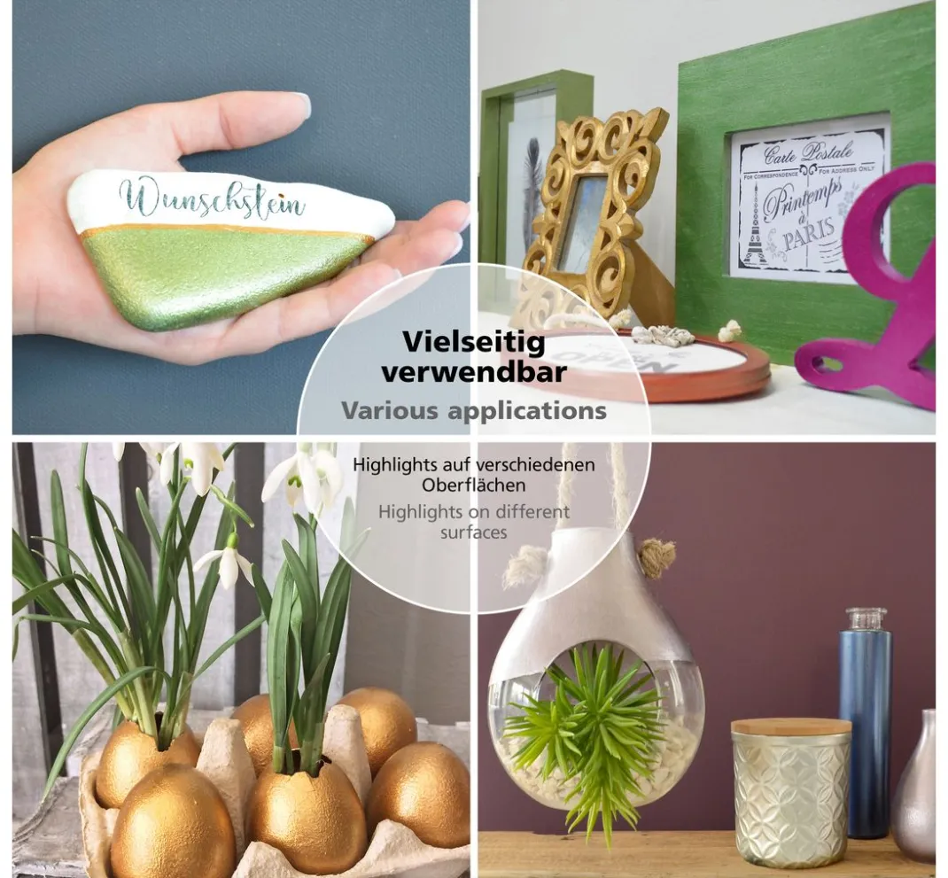 Viva Decor Effektfarbe|Bastelfarbe>Maya Gold, 45ml