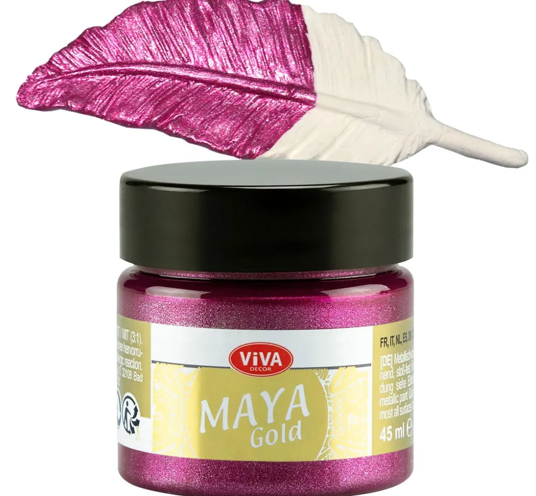 Viva Decor Effektfarbe|Bastelfarbe>Maya Gold, 45ml