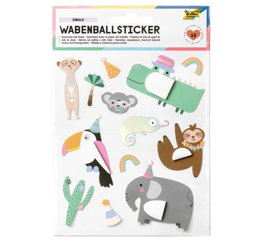 folia Sticker & Klebebänder|Kartengestaltung>Wabenball Sticker "Jungle"