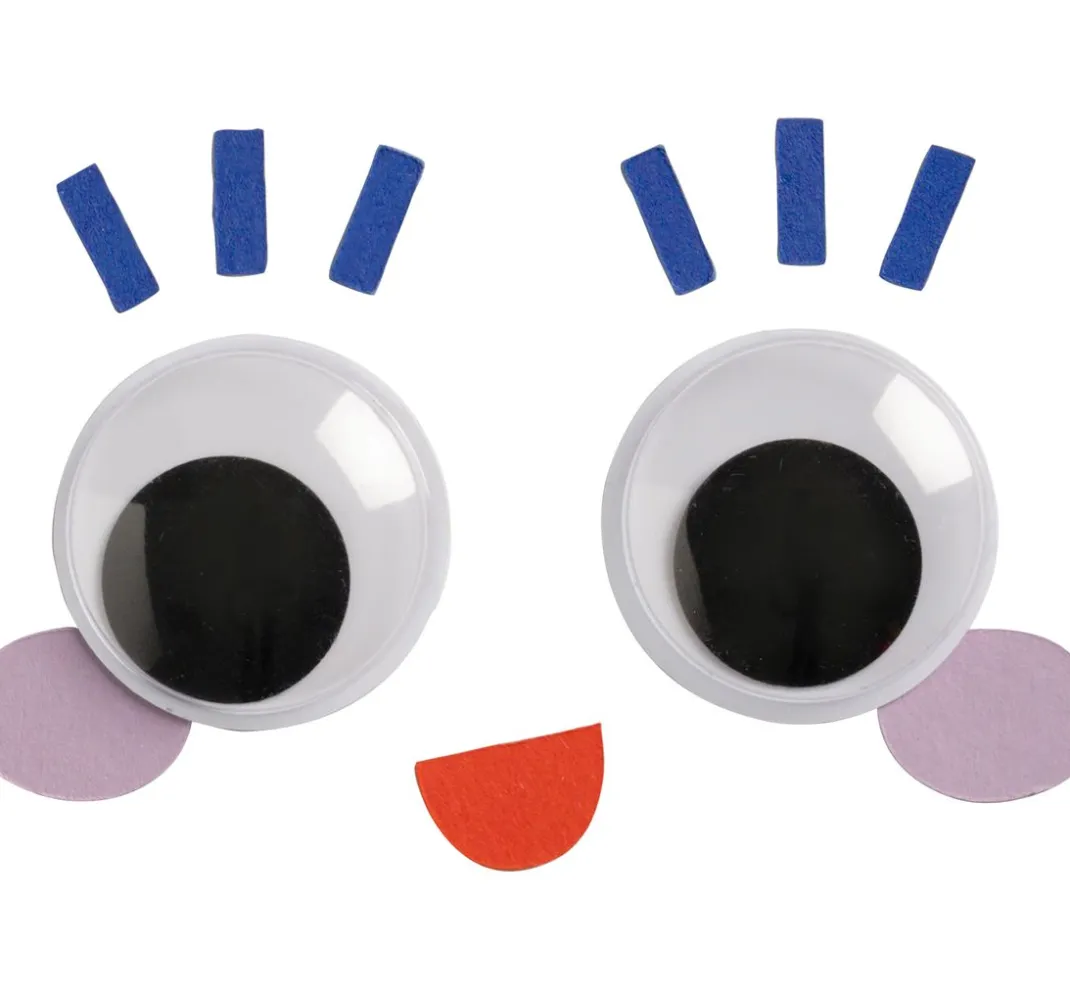 Kinder folia Wackel- & Tieraugen|Bastelzubehör>Wackelaugen "Basic", selbstklebend