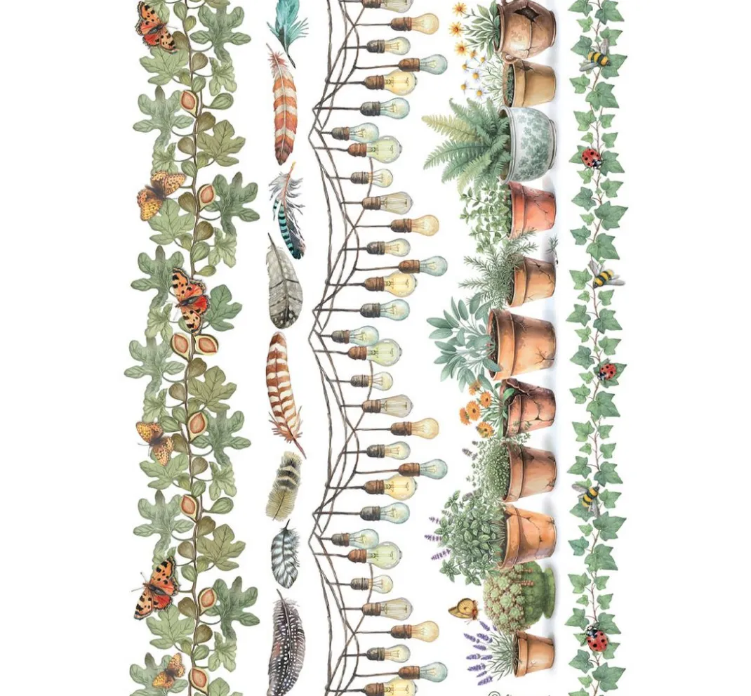 Stamperia Sticker & Klebebänder|Kartengestaltung>Washi Pad "Herbarium Silvae"