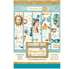 Stamperia Sticker & Klebebänder|Kartengestaltung>Washi Pad "Masquerade"