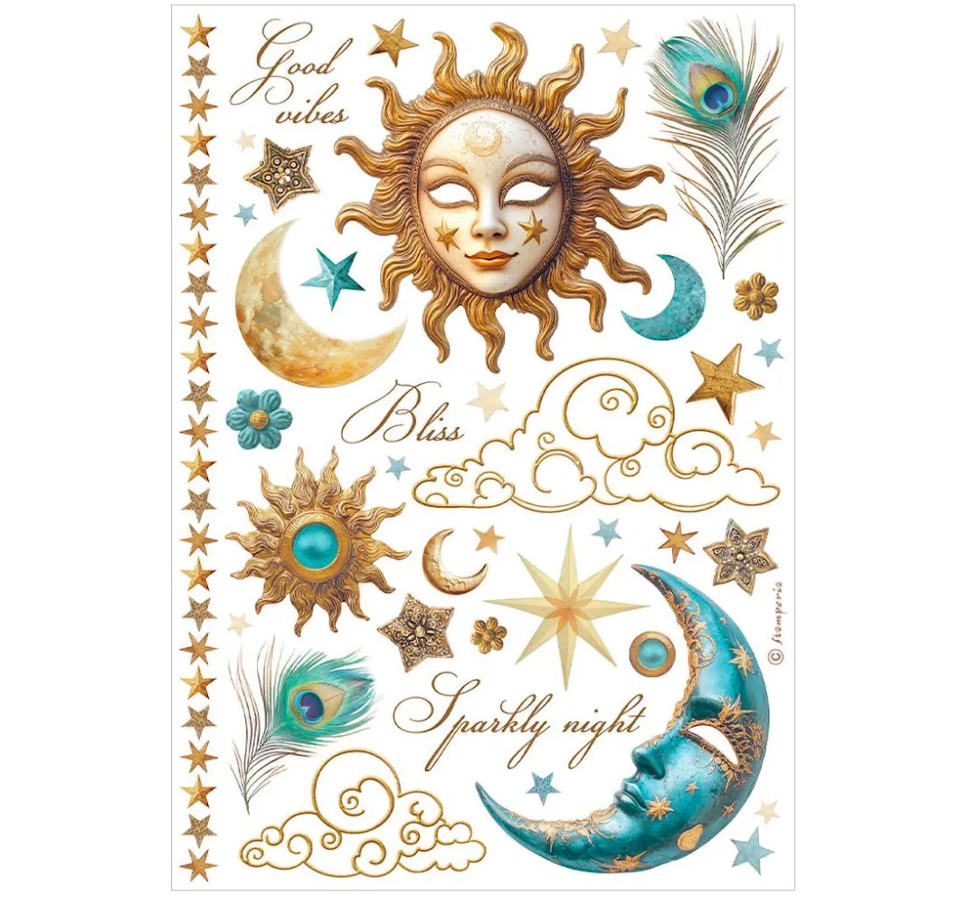 Stamperia Sticker & Klebebänder|Kartengestaltung>Washi Pad "Masquerade"