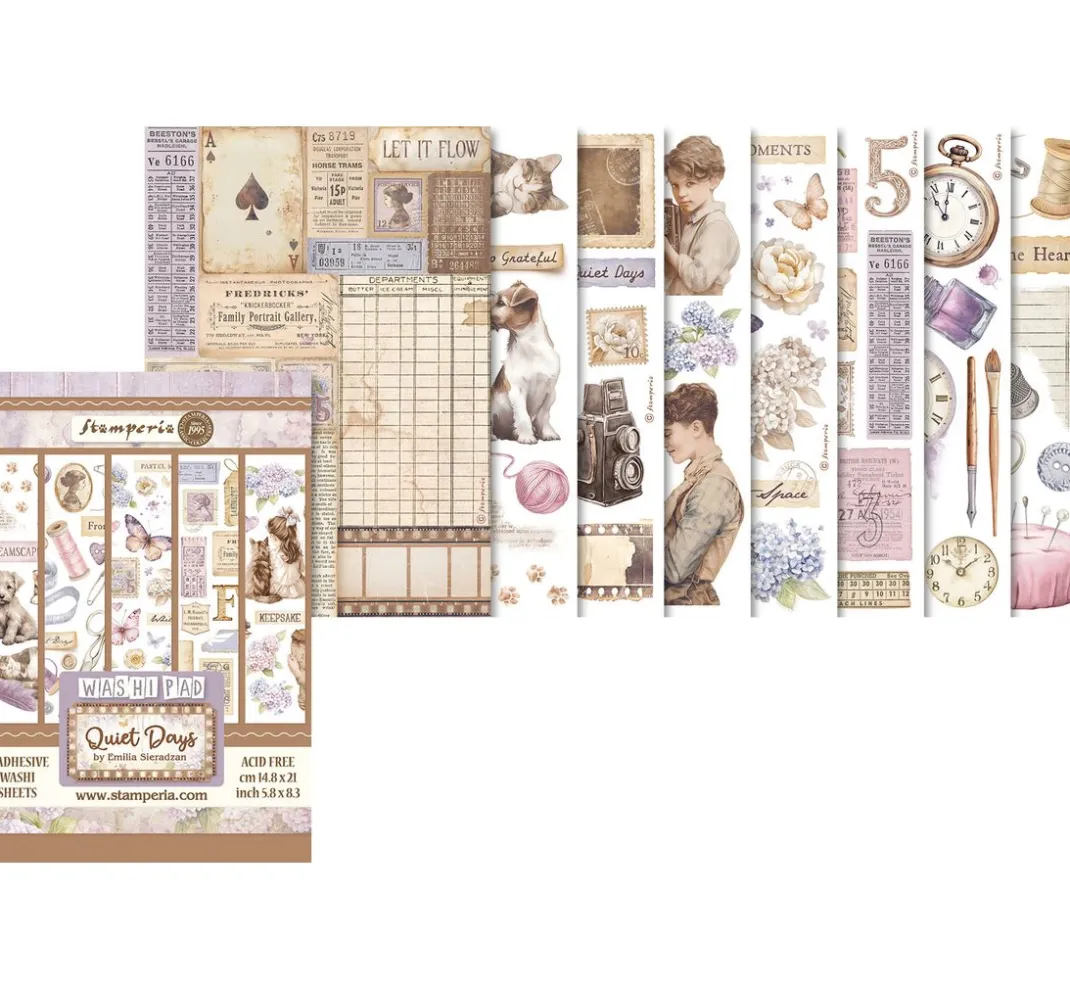 Stamperia Scrapbooking|Kartengestaltung>Washi Pad "Quiet Days"