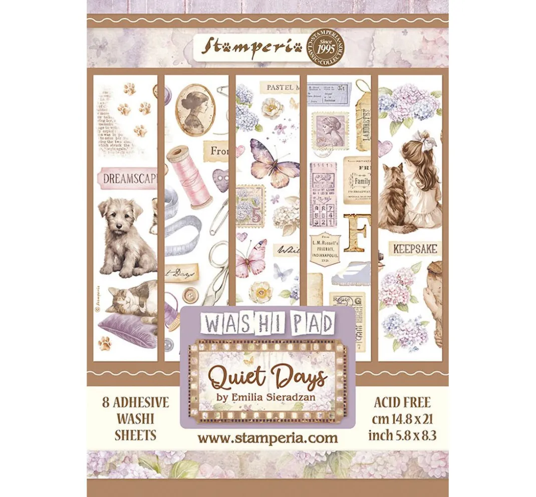 Stamperia Scrapbooking|Kartengestaltung>Washi Pad "Quiet Days"