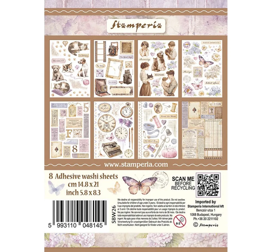 Stamperia Scrapbooking|Kartengestaltung>Washi Pad "Quiet Days"