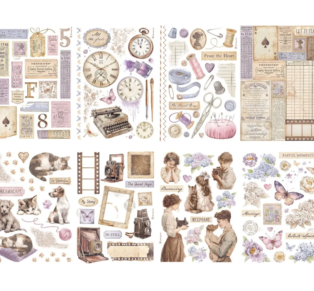 Stamperia Scrapbooking|Kartengestaltung>Washi Pad "Quiet Days"