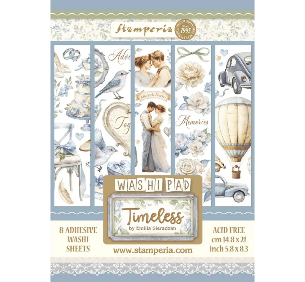 Stamperia Sticker & Klebebänder|Kartengestaltung>Washi Pad "Timeless"