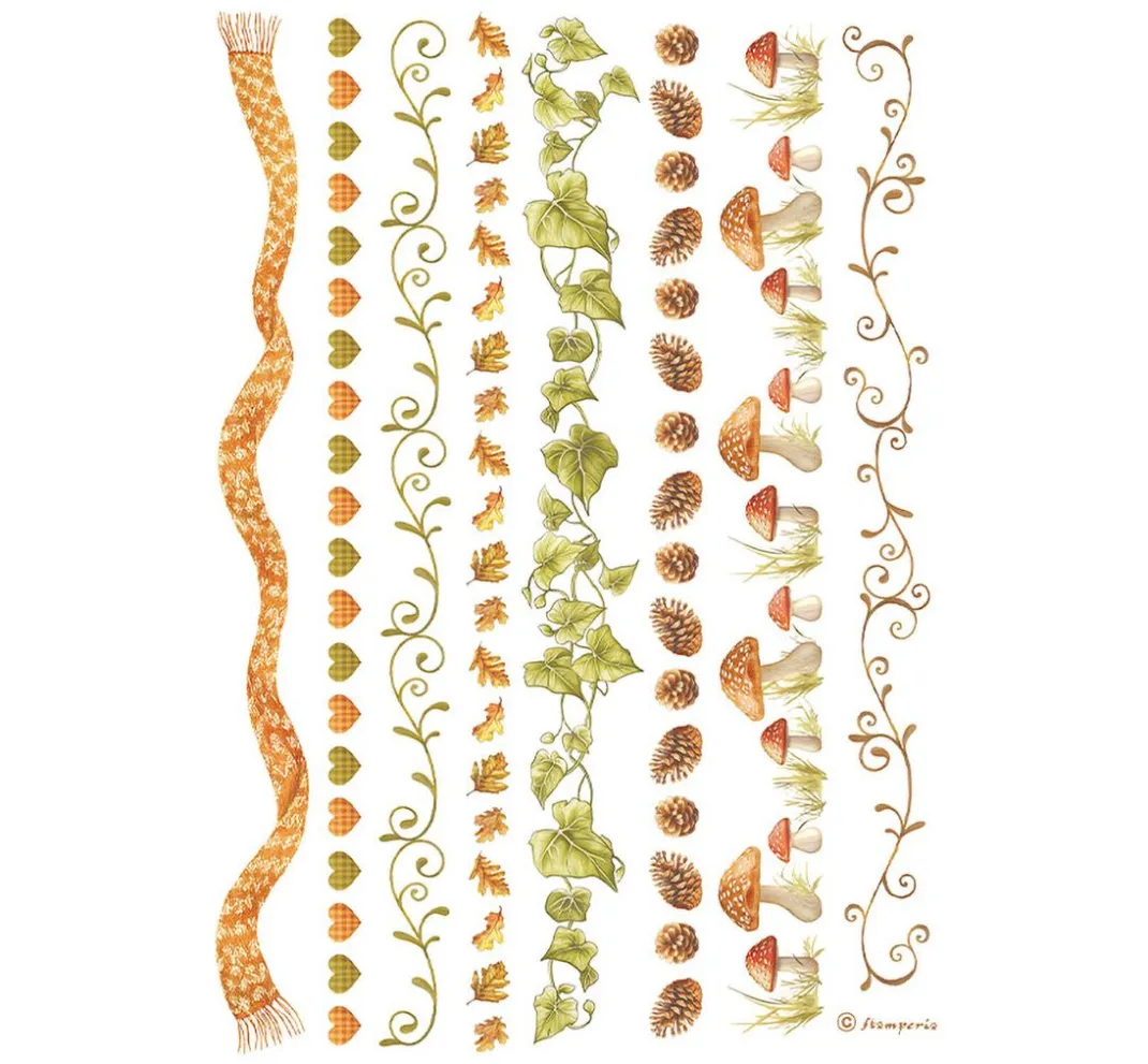 Stamperia Sticker & Klebebänder|Kartengestaltung>Washi Pad "Whispering Woods"