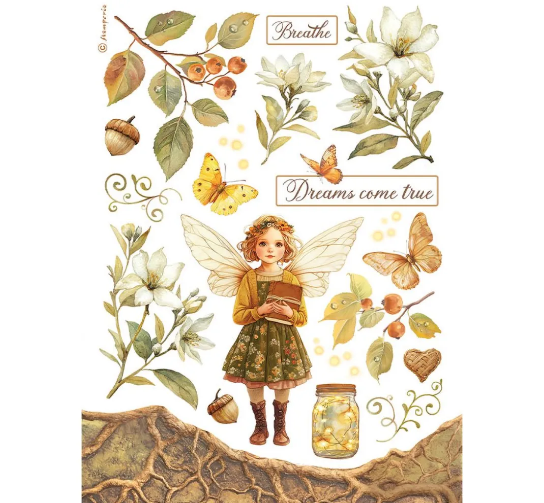 Stamperia Sticker & Klebebänder|Kartengestaltung>Washi Pad "Whispering Woods"
