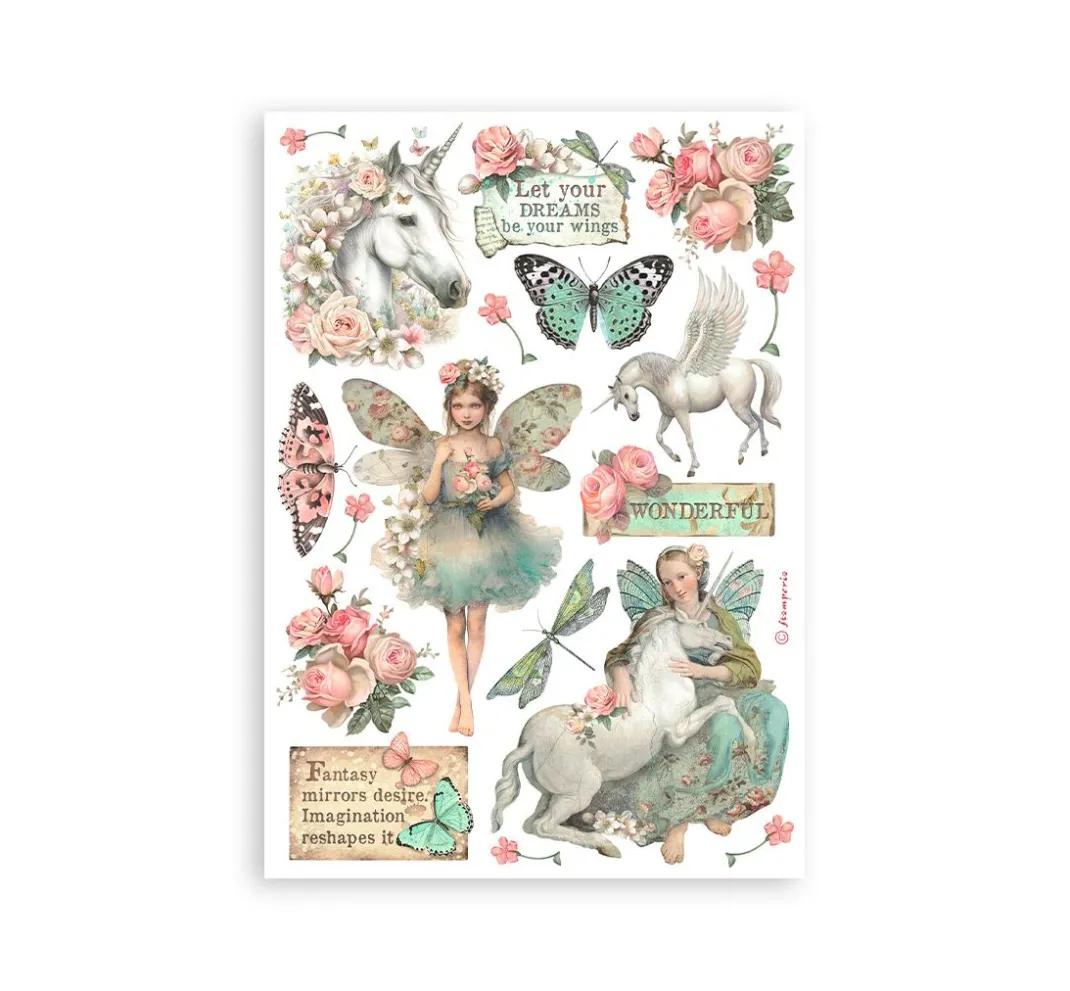 Stamperia Sticker & Klebebänder|Kartengestaltung>Washi Pad "Wonderland"