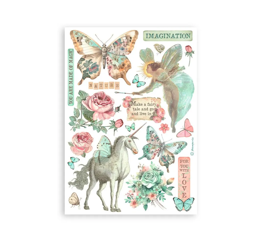 Stamperia Sticker & Klebebänder|Kartengestaltung>Washi Pad "Wonderland"
