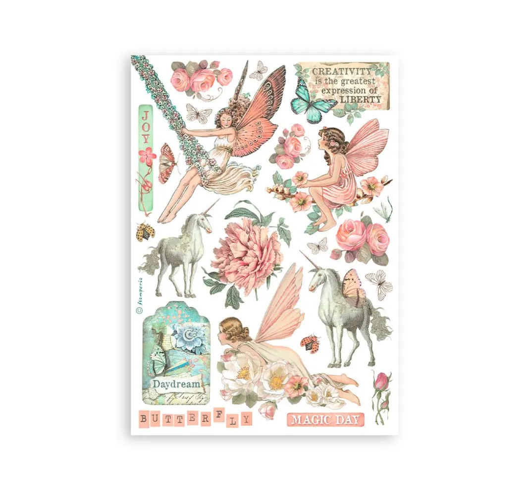Stamperia Sticker & Klebebänder|Kartengestaltung>Washi Pad "Wonderland"