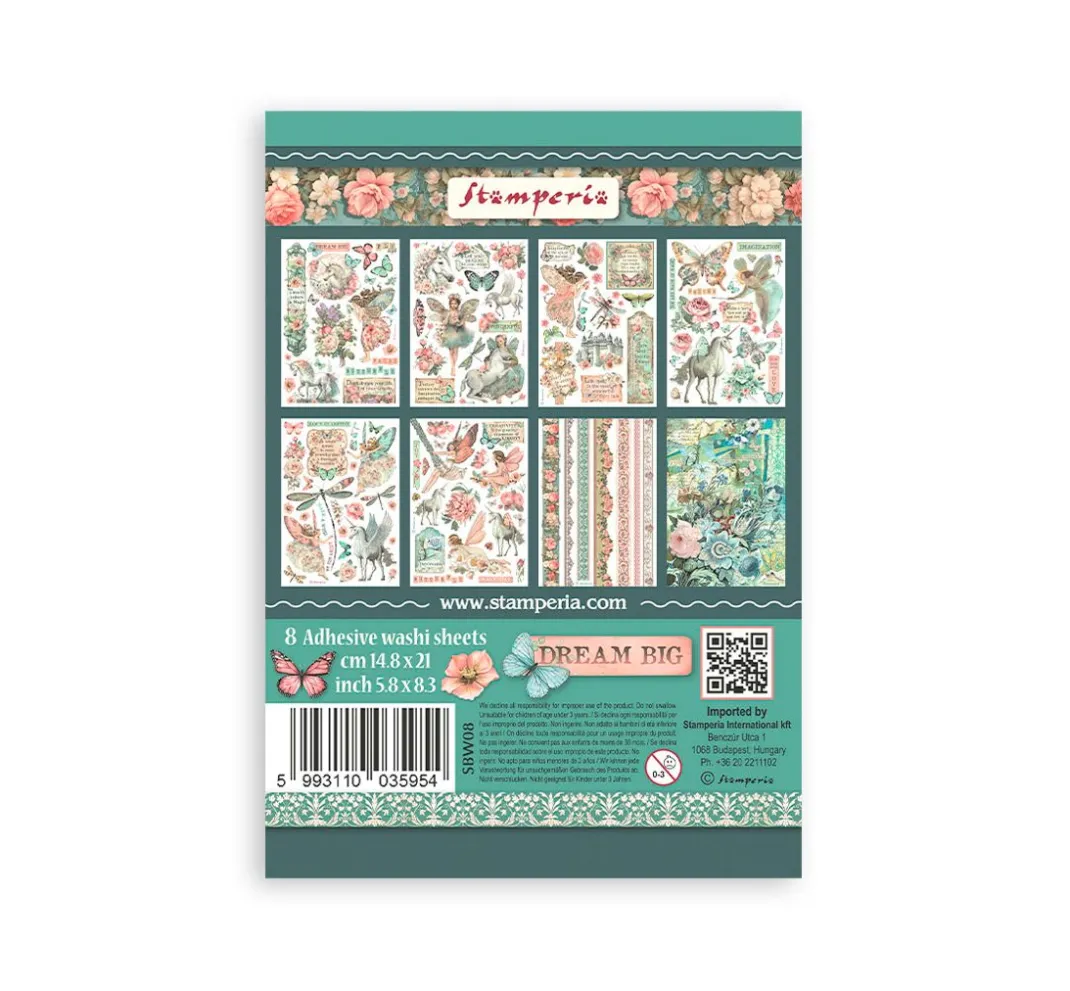 Stamperia Sticker & Klebebänder|Kartengestaltung>Washi Pad "Wonderland"