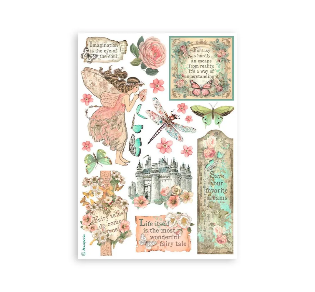 Stamperia Sticker & Klebebänder|Kartengestaltung>Washi Pad "Wonderland"