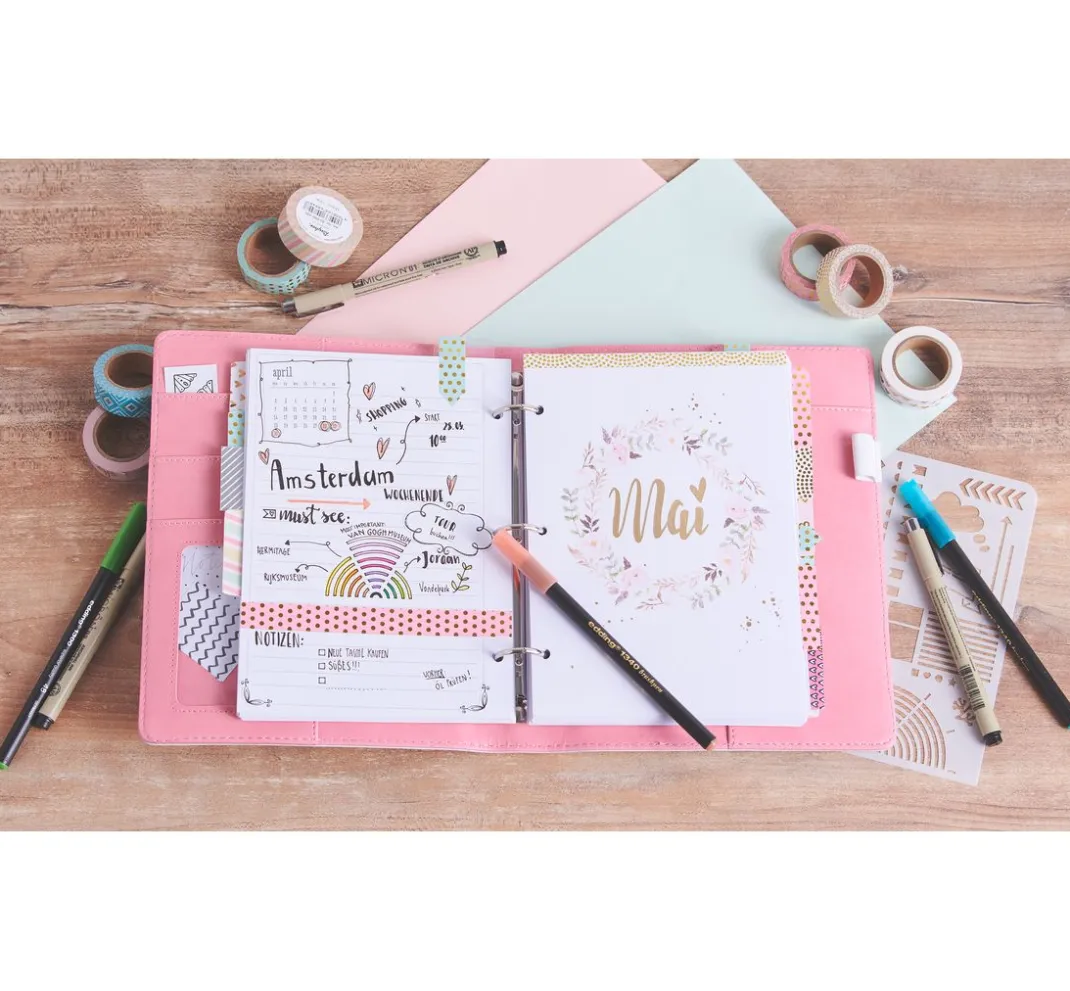 Rayher Bullet Journal|Masking Tape>Washi Tape Set "Mint/Gold Foil"