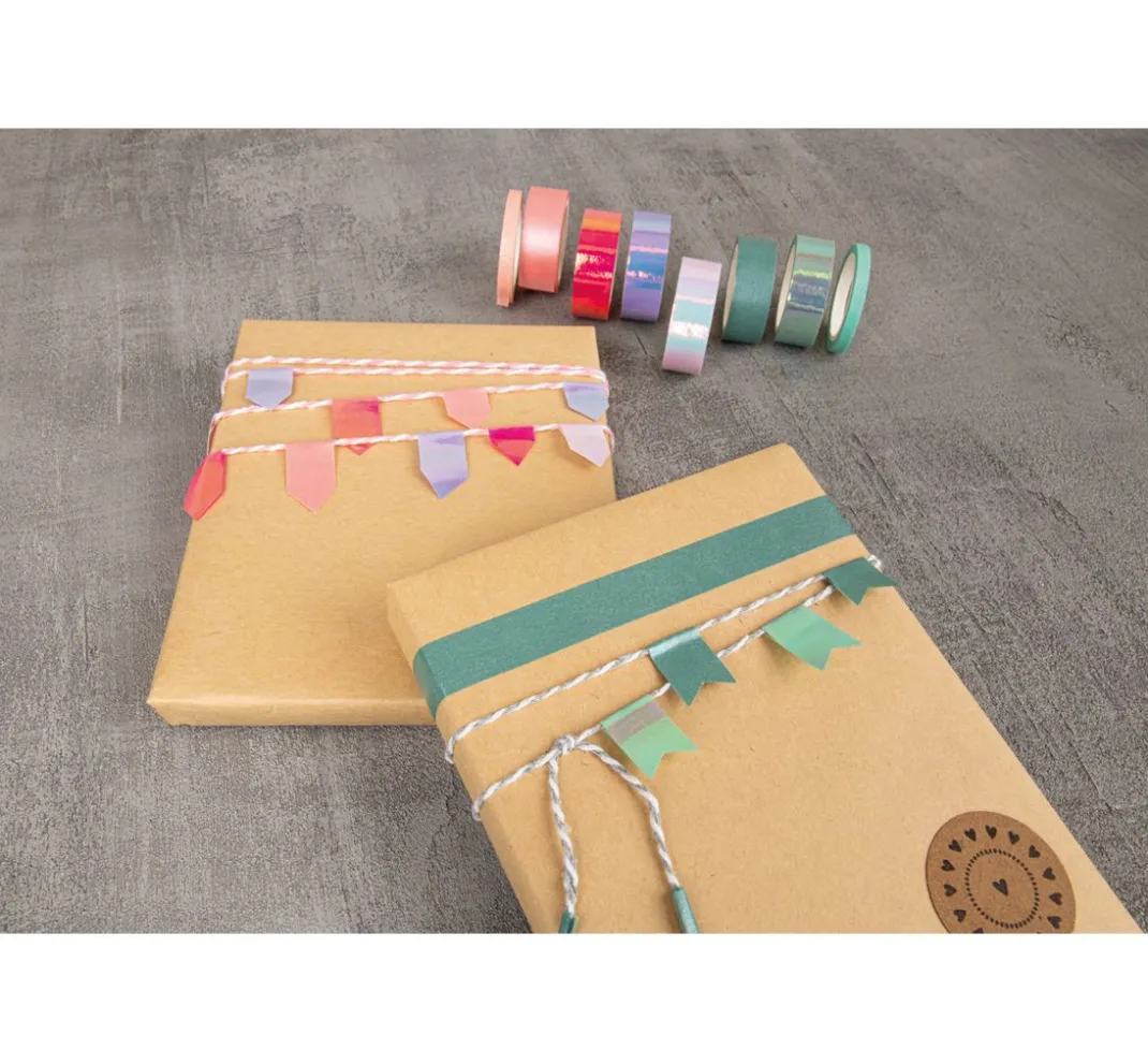 Rayher Masking Tape|Sticker & Klebebänder>Washi Tape "Shiny Mix"