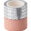 folia Masking Tape|Sticker & Klebebänder>Washi-Dekor "Rosé/Silber"