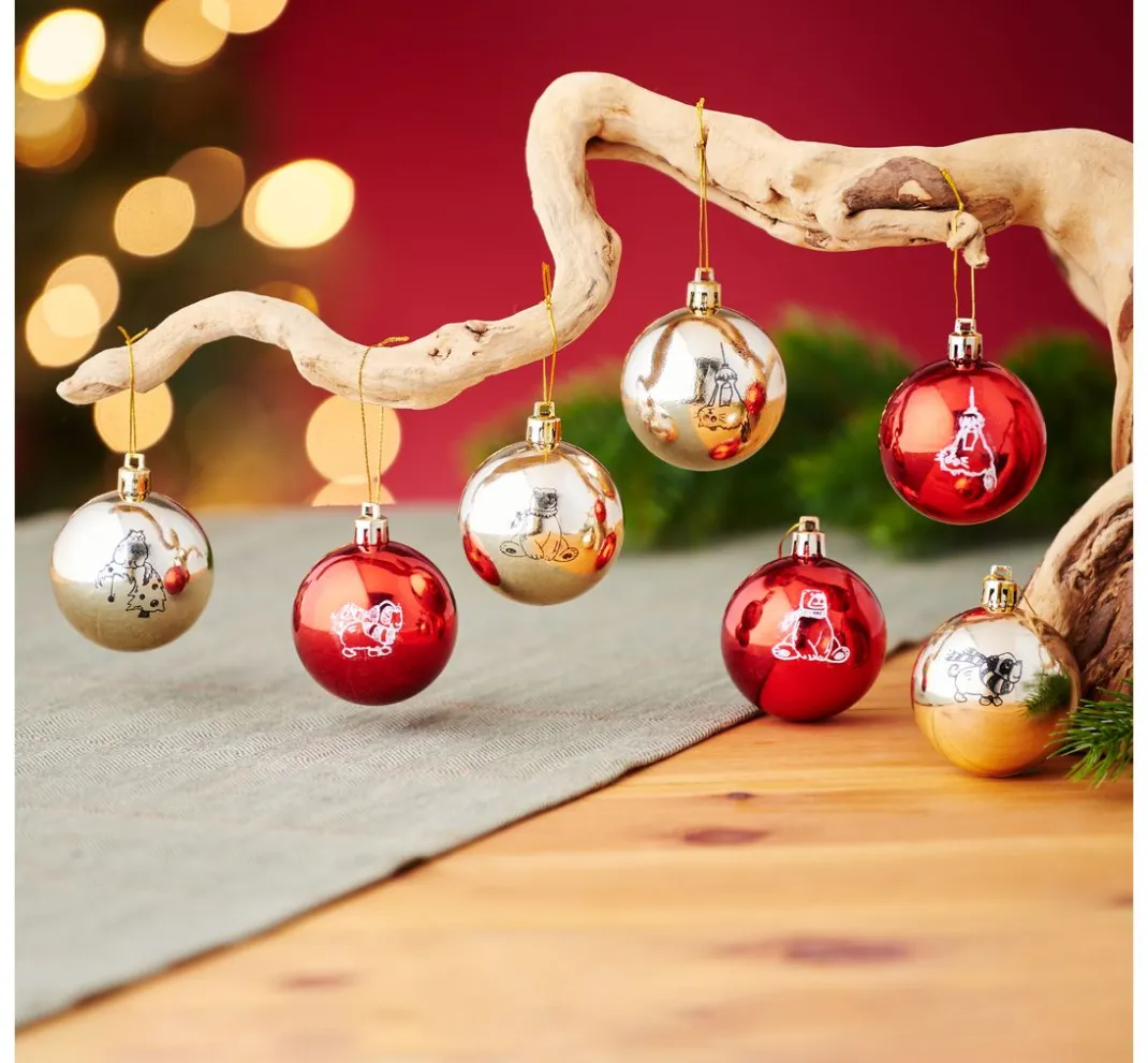 Othmar Decorations Anhänger>Weihnachtskugeln aus Kunststoff, 18 Stück