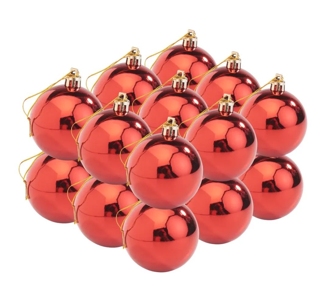 Othmar Decorations Anhänger>Weihnachtskugeln aus Kunststoff, 18 Stück