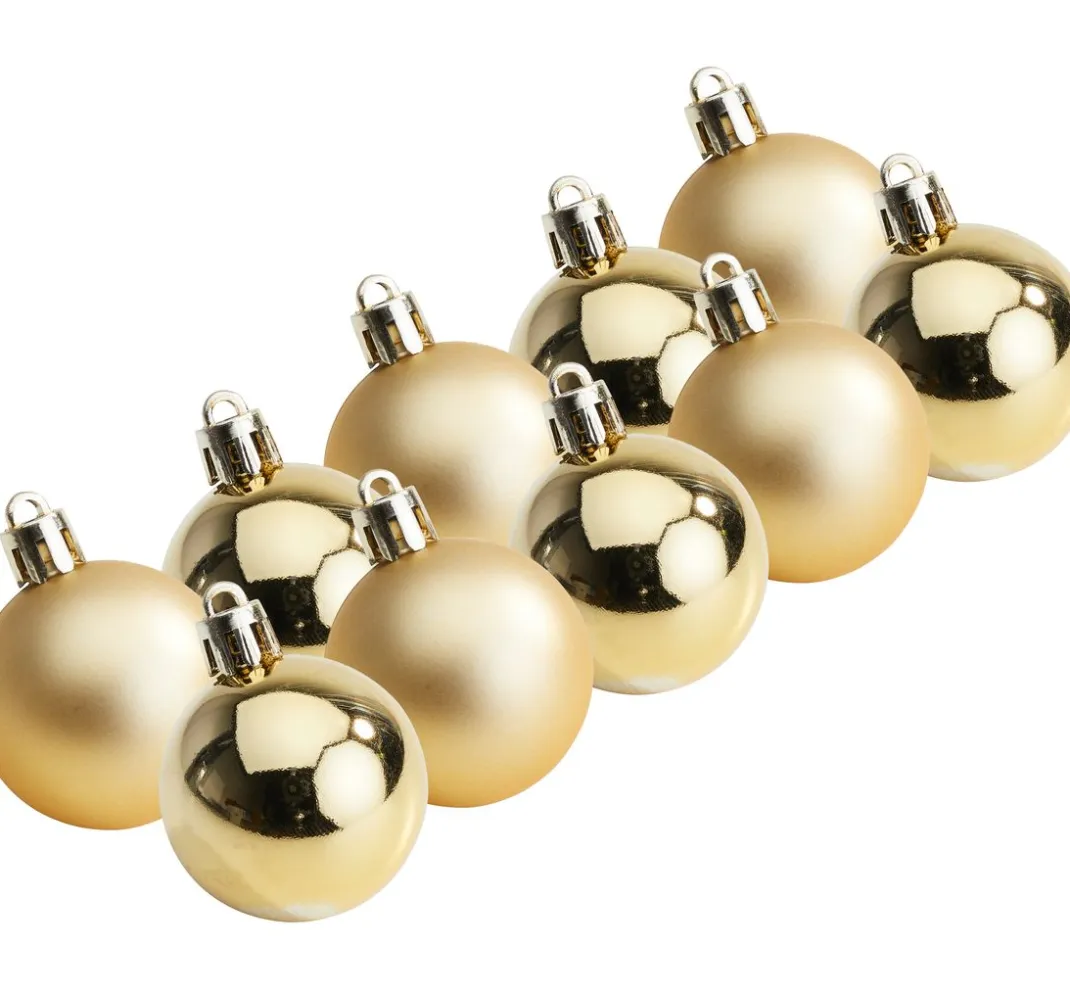 Othmar Decorations Anhänger>Weihnachtskugeln aus Kunststoff, 10 Stück, Ø 4,4 cm