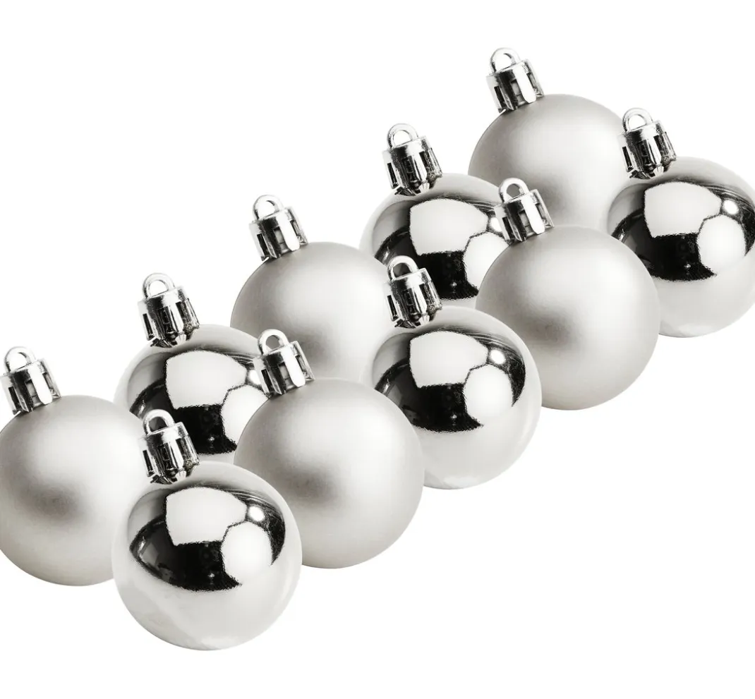 Othmar Decorations Anhänger>Weihnachtskugeln aus Kunststoff, 10 Stück, Ø 4,4 cm