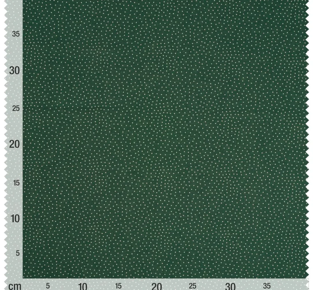 Westfalenstoffe Patchwork|Stoff Meterware>Baumwoll-Stoff "Pünktchen Grün-Beige"