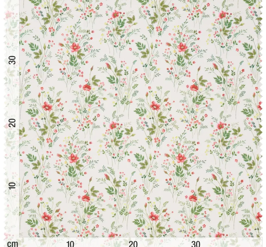 Westfalenstoffe Patchworkstoffe|Patchwork>Baumwoll-Stoff Florenz "Farn mit Blumen"