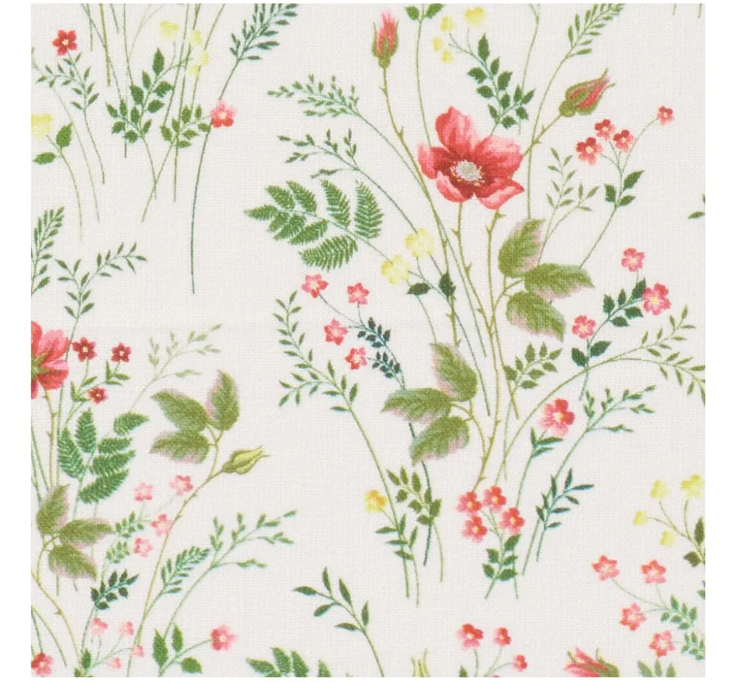 Westfalenstoffe Patchworkstoffe|Patchwork>Baumwoll-Stoff Florenz "Farn mit Blumen"