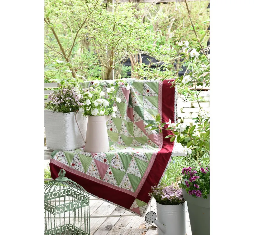 Westfalenstoffe Patchworkstoffe|Patchwork>Baumwoll-Stoff Florenz "Farn mit Blumen"