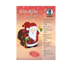 Kinder URSUS Papier-Bastelsets|Papier-Bastelsets>Windlicht "Weihnachtsmann"
