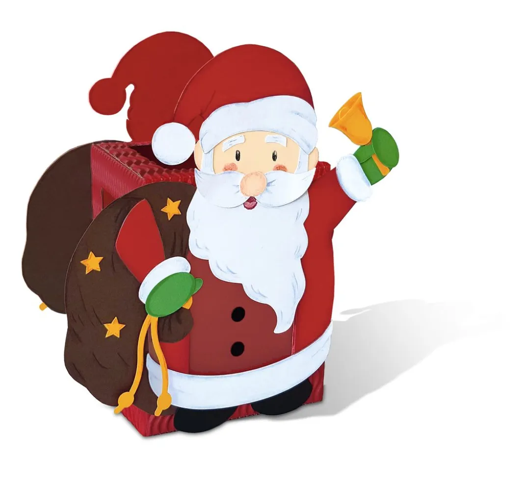 Kinder URSUS Papier-Bastelsets|Papier-Bastelsets>Windlicht "Weihnachtsmann"