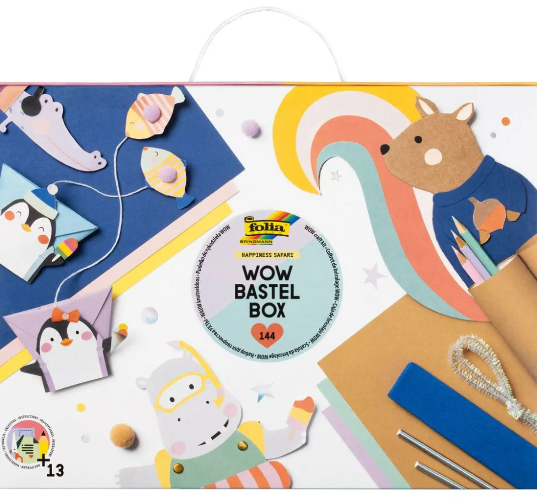 Kinder folia Papier-Bastelsets|Weitere Geschenkideen Für Kinder>WOW Bastel Box "Happiness Safari"