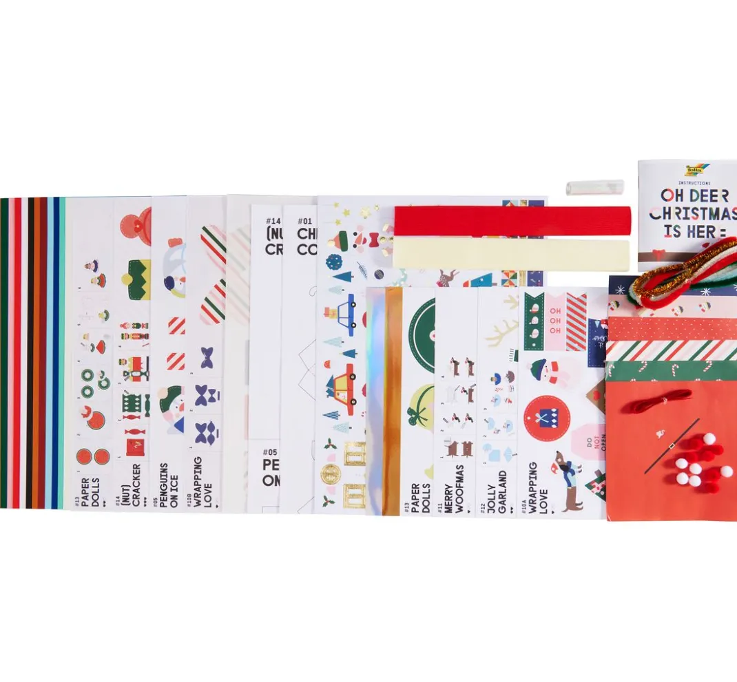 Kinder folia Papier-Bastelsets|Deko-Bastelsets>WOW Bastel Box "Merry Craftmas"