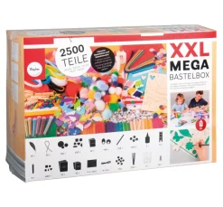 Kinder Rayher Deko-Bastelsets|Bastelsets>XXL-Mega-Bastelbox, ca. 2.500 Teile